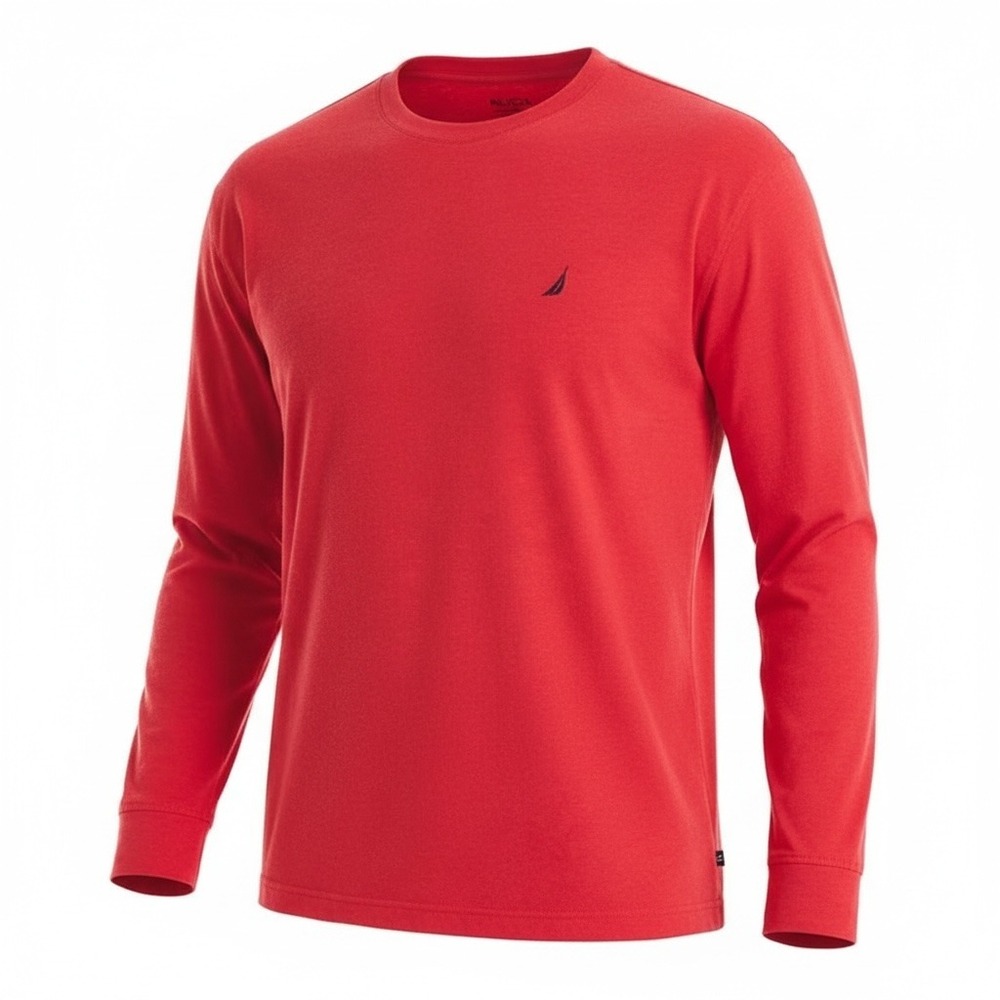 Nautica‎ mens Sleepwear Crew Neck Red Pajama Sleep T Shirt Tee L new
